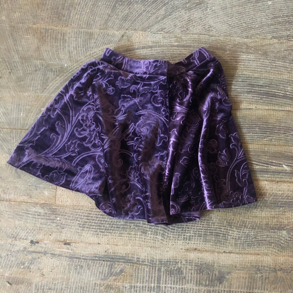 Purple Velvet skirt from Brandy Melville